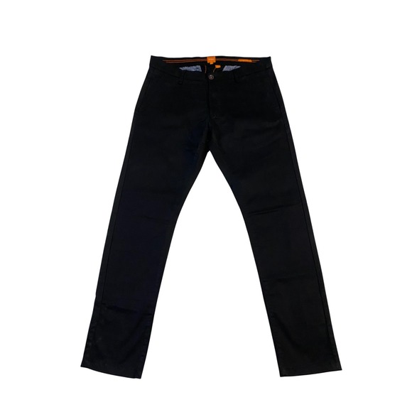 Hugo Boss Other - Hugo Boss Orange Label Slim Fit Chinos Mens 32 Black Cotton Trousers Pants